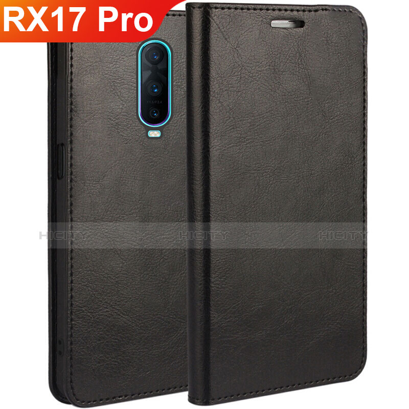 Custodia Portafoglio In Pelle Cover con Supporto per Oppo RX17 Pro Nero