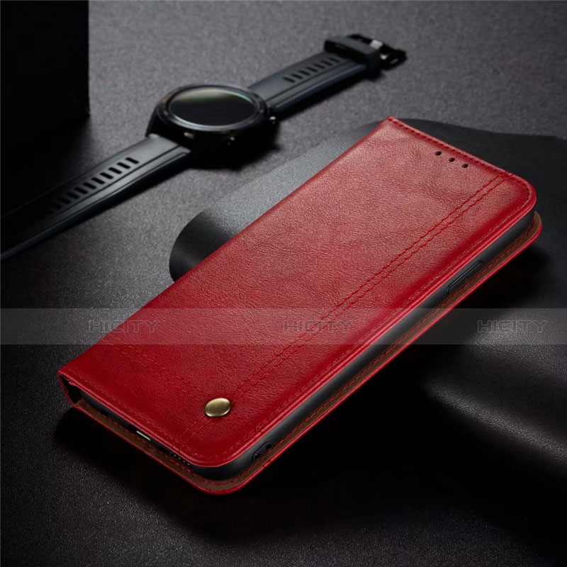 Custodia Portafoglio In Pelle Cover con Supporto per Realme 5 Pro Rosso