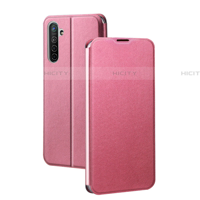 Custodia Portafoglio In Pelle Cover con Supporto per Realme X2 Rosa