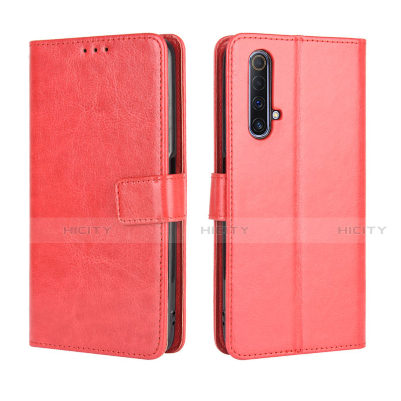 Custodia Portafoglio In Pelle Cover con Supporto per Realme X3 Rosso