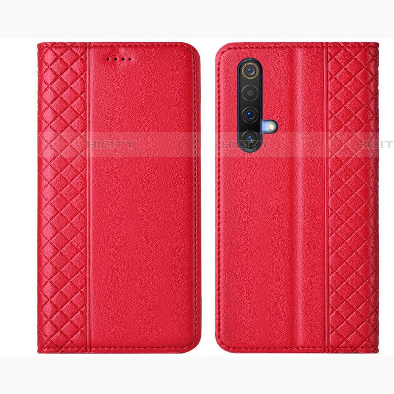 Custodia Portafoglio In Pelle Cover con Supporto per Realme X50t 5G Rosso