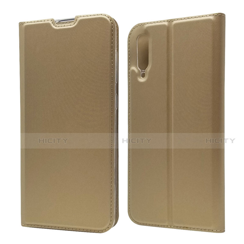 Custodia Portafoglio In Pelle Cover con Supporto per Samsung Galaxy A70 Oro