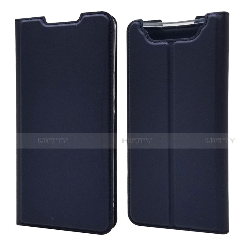 Custodia Portafoglio In Pelle Cover con Supporto per Samsung Galaxy A80 Blu