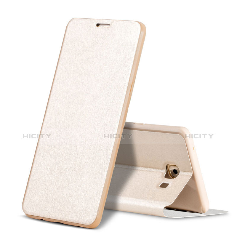 Custodia Portafoglio In Pelle Cover con Supporto per Samsung Galaxy C9 Pro C9000 Oro