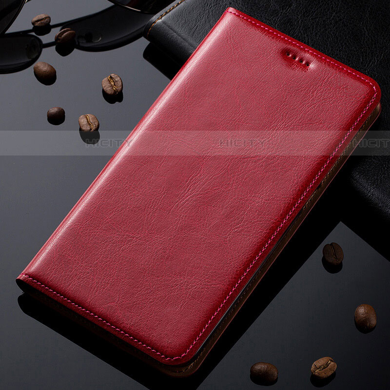 Custodia Portafoglio In Pelle Cover con Supporto per Samsung Galaxy Note 10 Lite Rosso