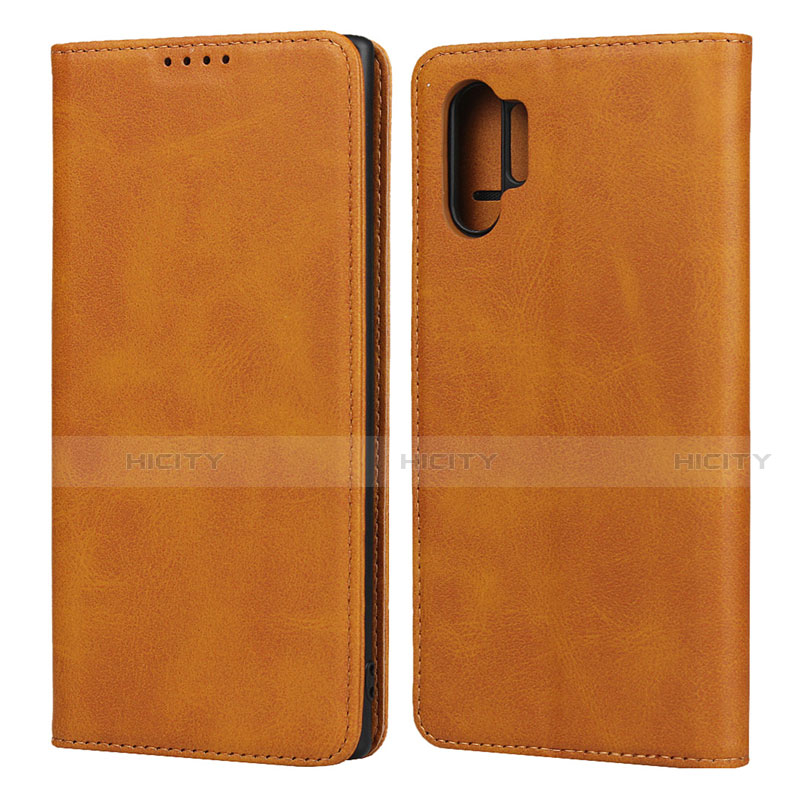 Custodia Portafoglio In Pelle Cover con Supporto per Samsung Galaxy Note 10 Plus 5G Arancione