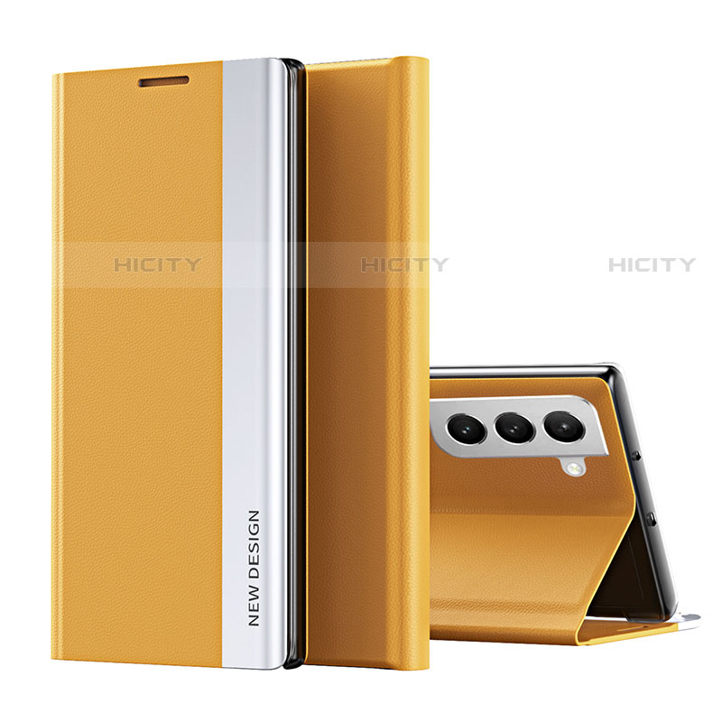 Custodia Portafoglio In Pelle Cover con Supporto per Samsung Galaxy S23 Plus 5G Giallo