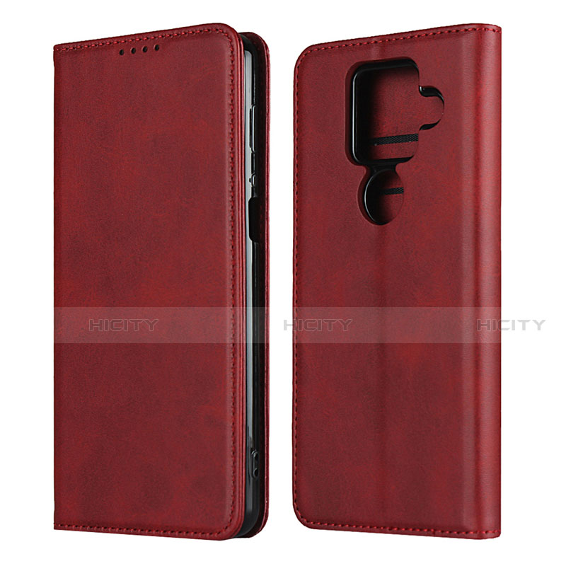 Custodia Portafoglio In Pelle Cover con Supporto per Sharp AQUOS Sense4 Plus Rosso