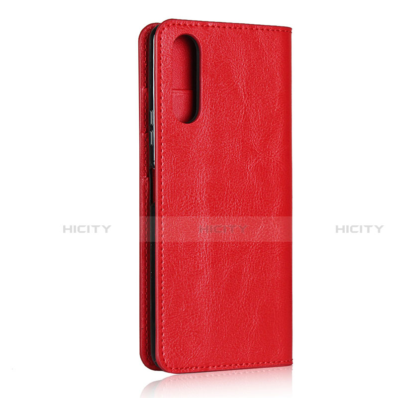 Custodia Portafoglio In Pelle Cover con Supporto per Sony Xperia 10 II Rosso