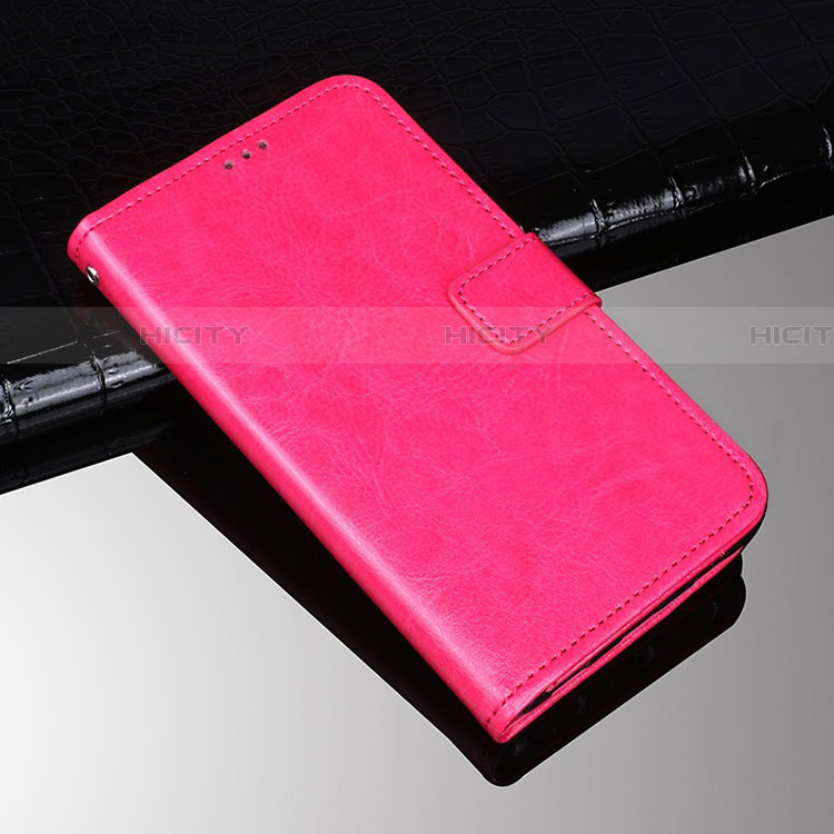 Custodia Portafoglio In Pelle Cover con Supporto per Sony Xperia 10 Plus Rosa Caldo