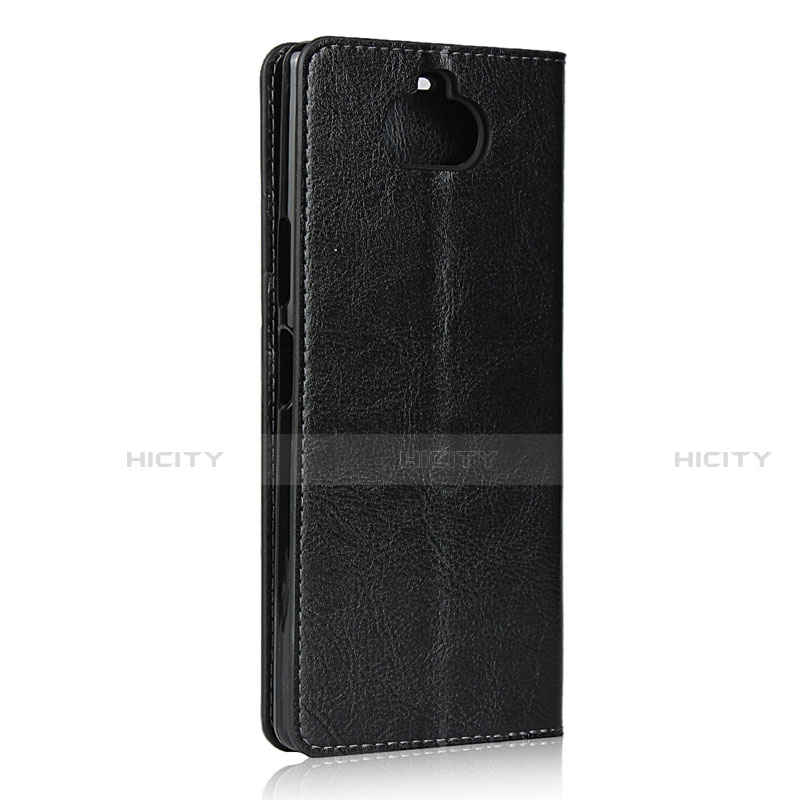 Custodia Portafoglio In Pelle Cover con Supporto per Sony Xperia 8 Nero