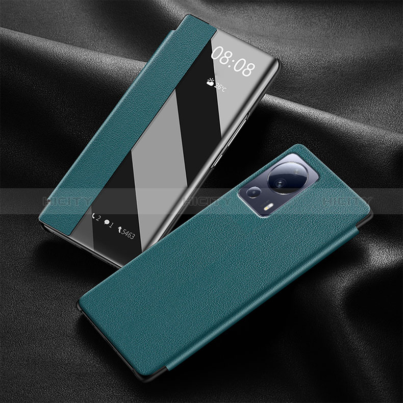 Custodia Portafoglio In Pelle Cover con Supporto per Xiaomi Civi 1S 5G Verde