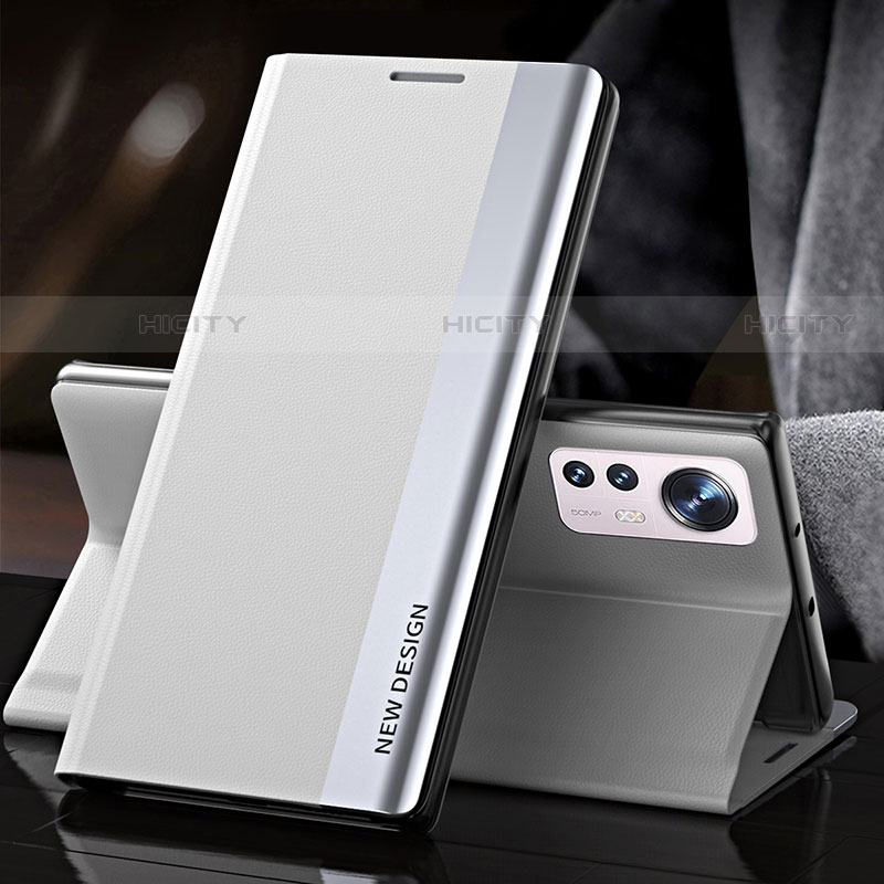 Custodia Portafoglio In Pelle Cover con Supporto per Xiaomi Mi 12S 5G Bianco