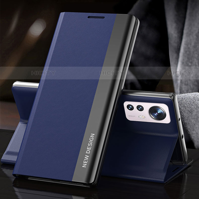 Custodia Portafoglio In Pelle Cover con Supporto per Xiaomi Mi 12S 5G Blu