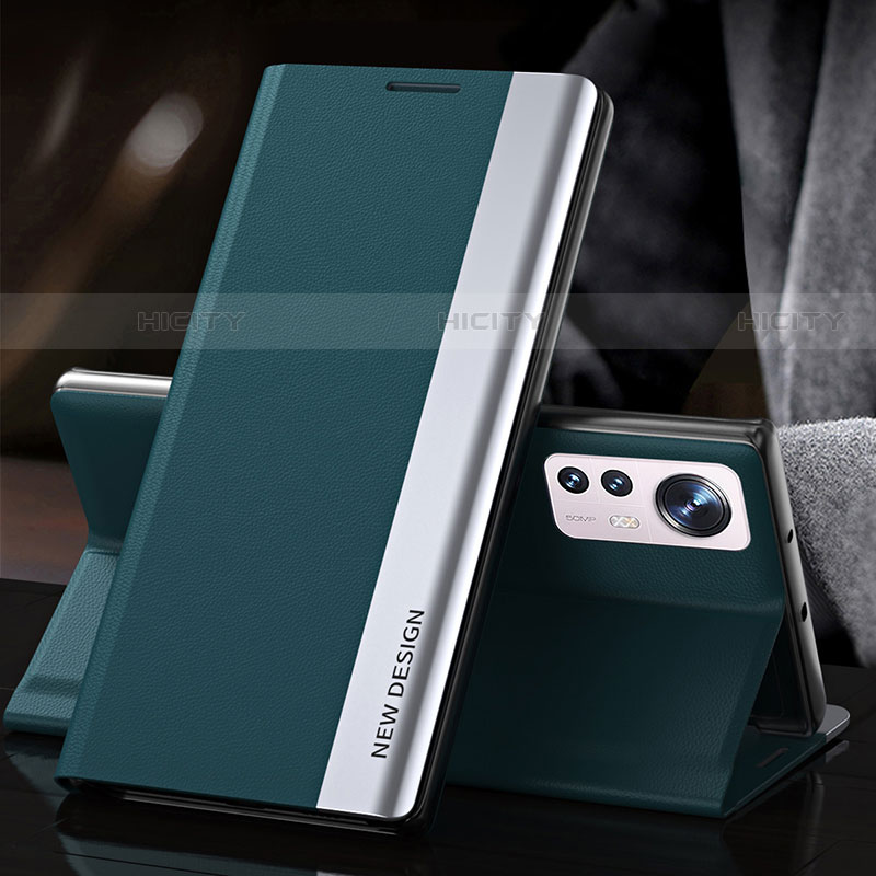 Custodia Portafoglio In Pelle Cover con Supporto per Xiaomi Mi 12S 5G Verde