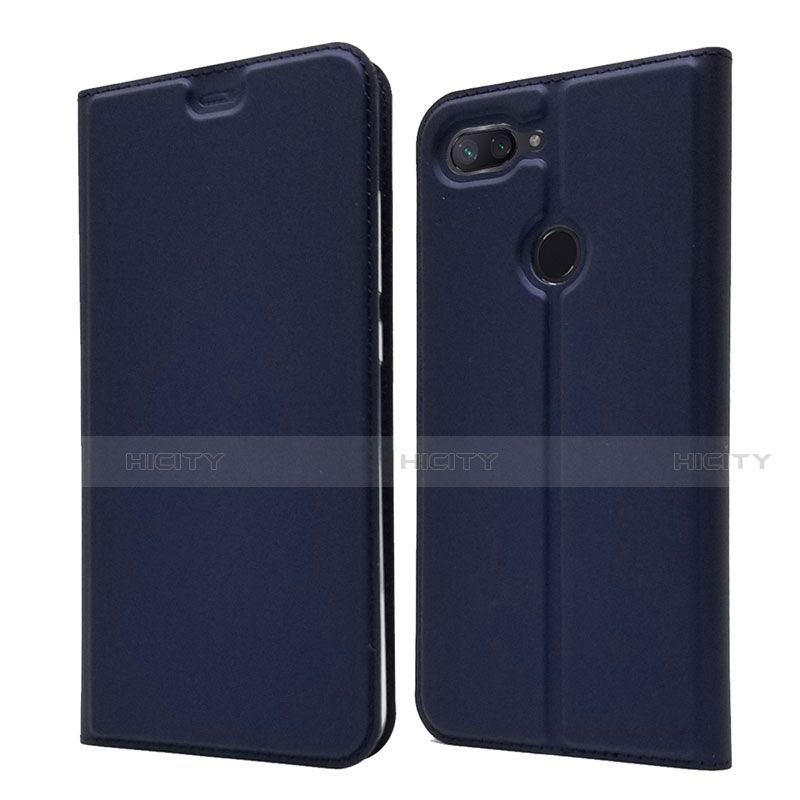 Custodia Portafoglio In Pelle Cover con Supporto per Xiaomi Mi 8 Lite Blu