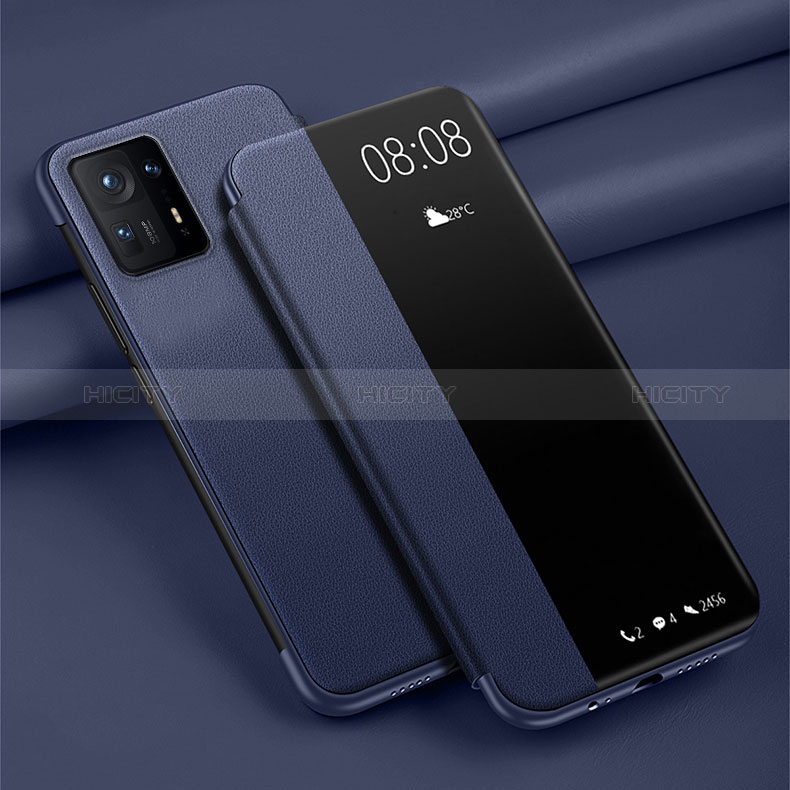 Custodia Portafoglio In Pelle Cover con Supporto per Xiaomi Mi Mix 4 5G Blu