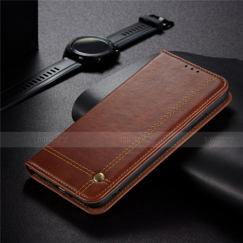 Custodia Portafoglio In Pelle Cover con Supporto per Xiaomi Redmi 9C NFC Marrone