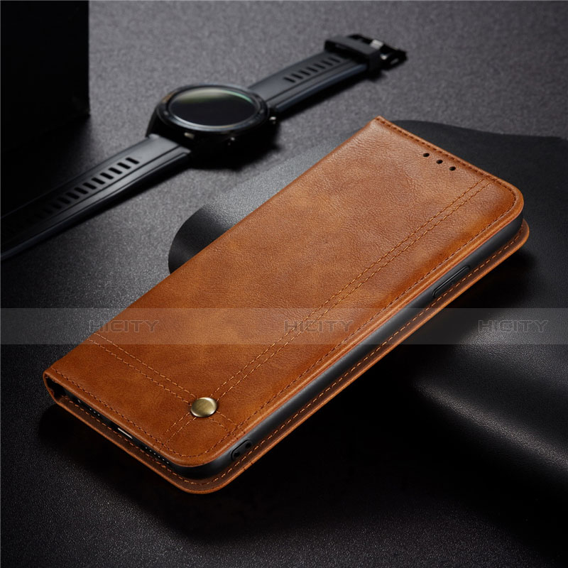 Custodia Portafoglio In Pelle Cover con Supporto per Xiaomi Redmi 9C NFC Marrone Chiaro