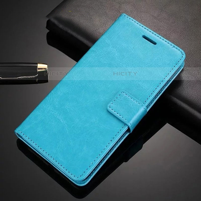 Custodia Portafoglio In Pelle Cover con Supporto per Xiaomi Redmi K30 5G Ciano