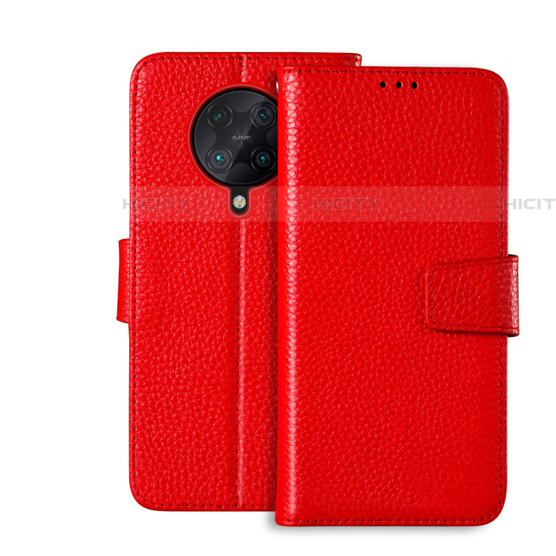 Custodia Portafoglio In Pelle Cover con Supporto per Xiaomi Redmi K30 Pro 5G Rosso