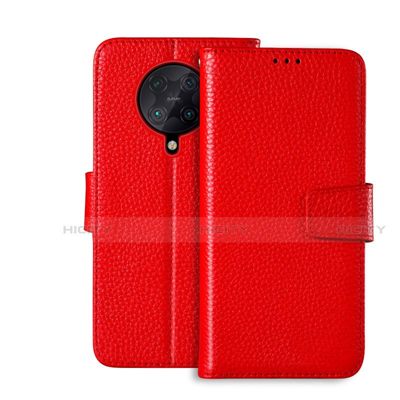 Custodia Portafoglio In Pelle Cover con Supporto per Xiaomi Redmi K30 Pro Zoom Rosso