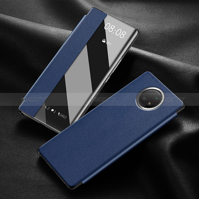 Custodia Portafoglio In Pelle Cover con Supporto per Xiaomi Redmi Note 9 5G Blu