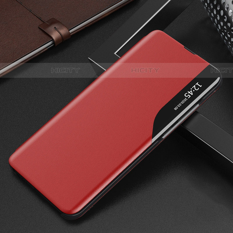 Custodia Portafoglio In Pelle Cover con Supporto Q02H per Samsung Galaxy A73 5G Rosso