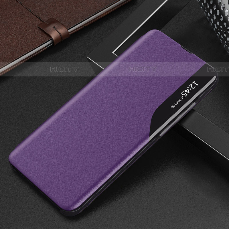 Custodia Portafoglio In Pelle Cover con Supporto Q02H per Samsung Galaxy A73 5G Viola