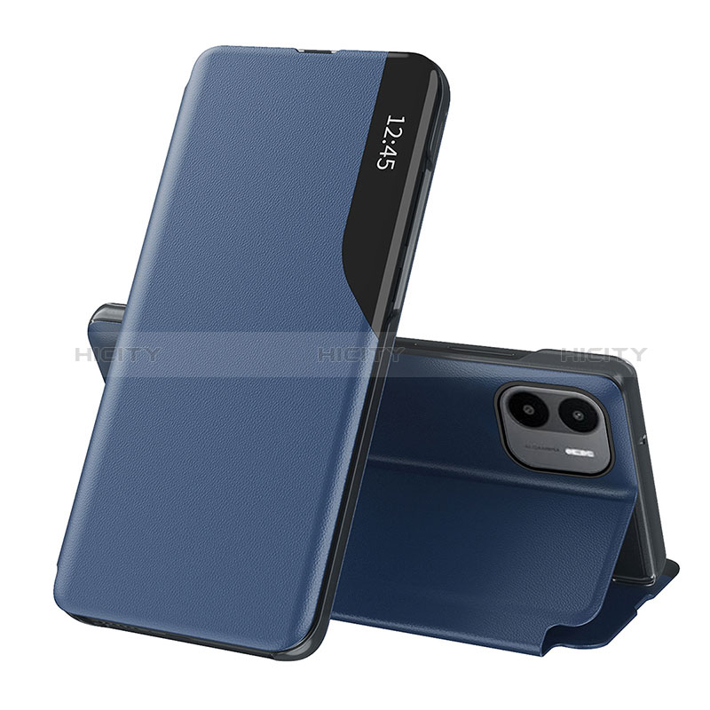 Custodia Portafoglio In Pelle Cover con Supporto Q02H per Xiaomi Poco C50 Blu