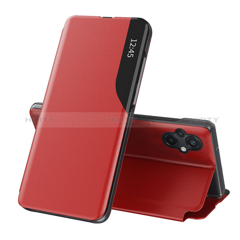 Custodia Portafoglio In Pelle Cover con Supporto Q02H per Xiaomi Poco M5 4G Rosso