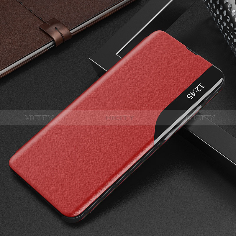 Custodia Portafoglio In Pelle Cover con Supporto Q02H per Xiaomi Poco X3 NFC Rosso