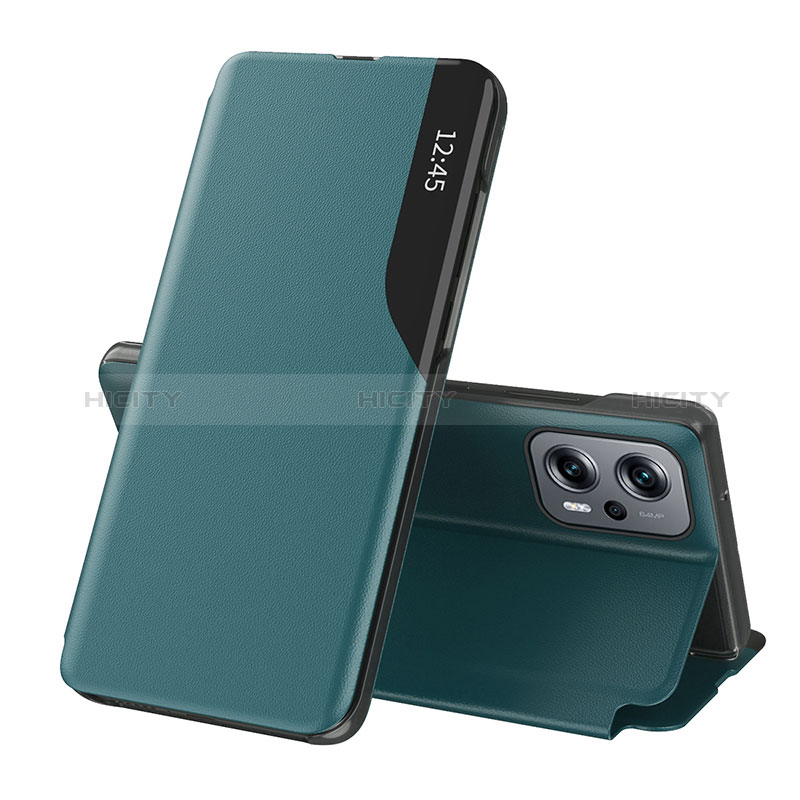 Custodia Portafoglio In Pelle Cover con Supporto Q02H per Xiaomi Poco X4 GT 5G Verde