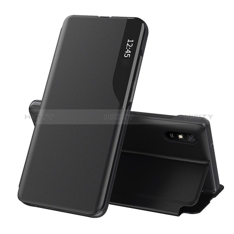 Custodia Portafoglio In Pelle Cover con Supporto Q02H per Xiaomi Redmi 9AT Nero