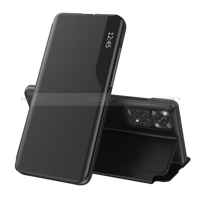 Custodia Portafoglio In Pelle Cover con Supporto Q02H per Xiaomi Redmi Note 11 4G (2022) Nero