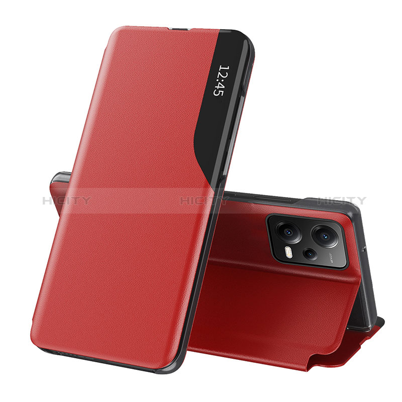 Custodia Portafoglio In Pelle Cover con Supporto Q03H per Xiaomi Poco X5 5G Rosso