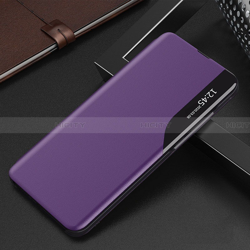 Custodia Portafoglio In Pelle Cover con Supporto QH3 per Samsung Galaxy F02S SM-E025F Viola