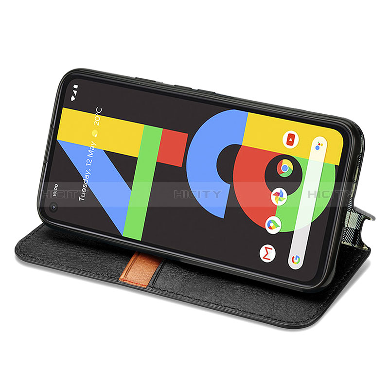 Custodia Portafoglio In Pelle Cover con Supporto S01D per Google Pixel 4a