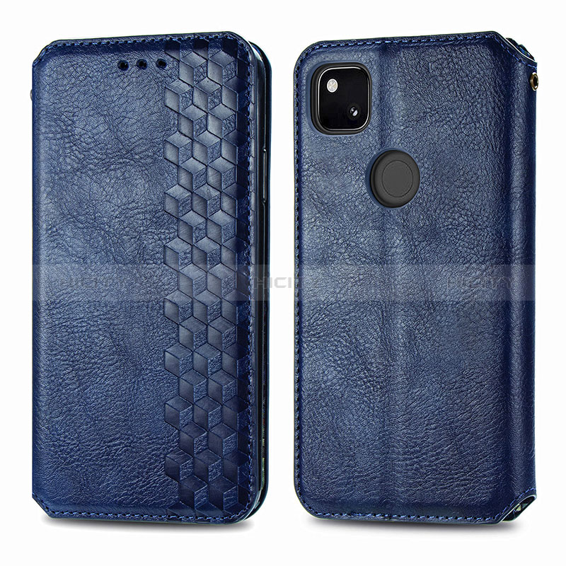 Custodia Portafoglio In Pelle Cover con Supporto S01D per Google Pixel 4a