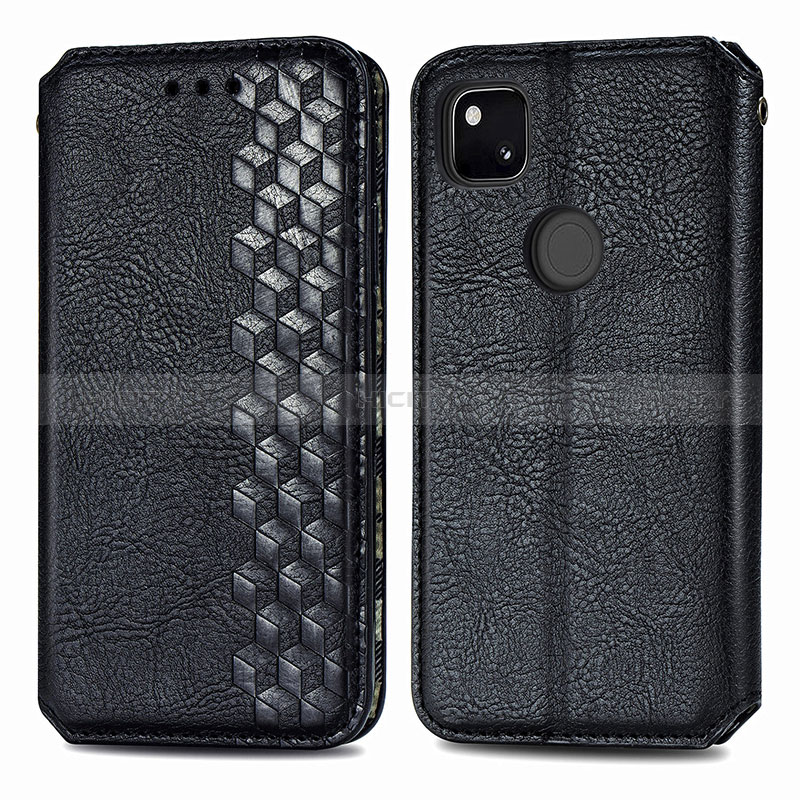 Custodia Portafoglio In Pelle Cover con Supporto S01D per Google Pixel 4a