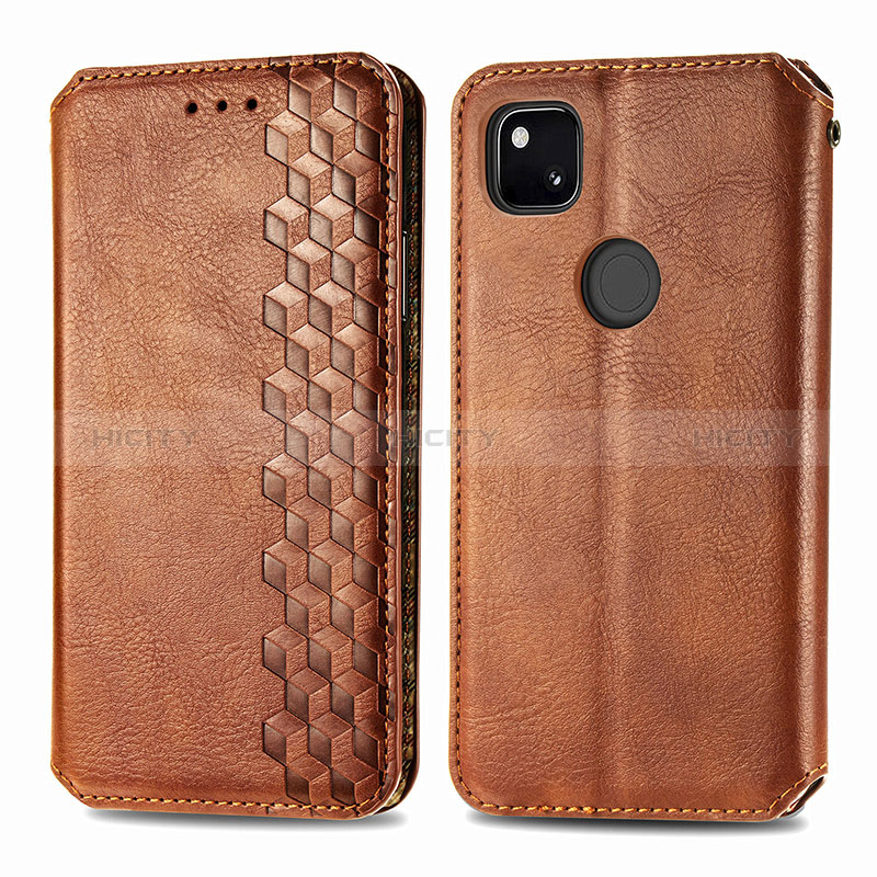 Custodia Portafoglio In Pelle Cover con Supporto S01D per Google Pixel 4a