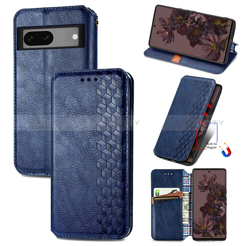 Custodia Portafoglio In Pelle Cover con Supporto S01D per Google Pixel 7 5G