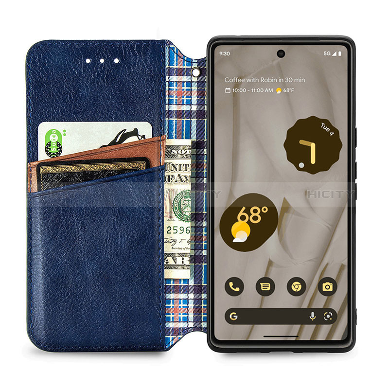 Custodia Portafoglio In Pelle Cover con Supporto S01D per Google Pixel 7a 5G