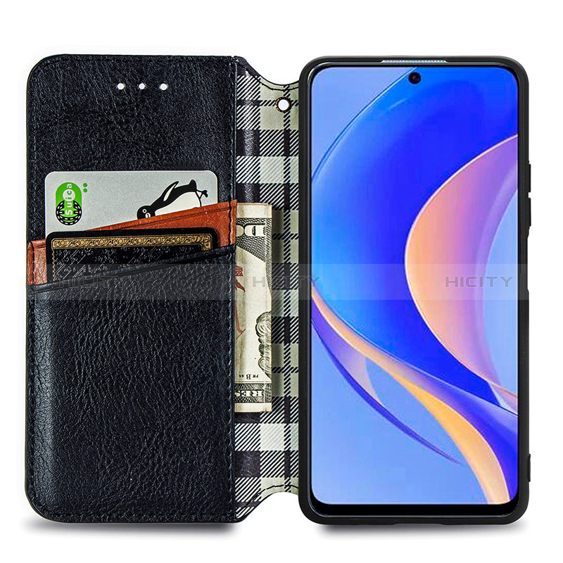 Custodia Portafoglio In Pelle Cover con Supporto S01D per Huawei Enjoy 50 Pro