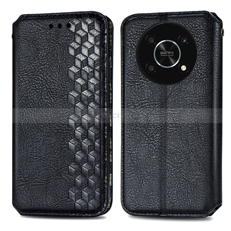 Custodia Portafoglio In Pelle Cover con Supporto S01D per Huawei Enjoy 50 Pro Nero