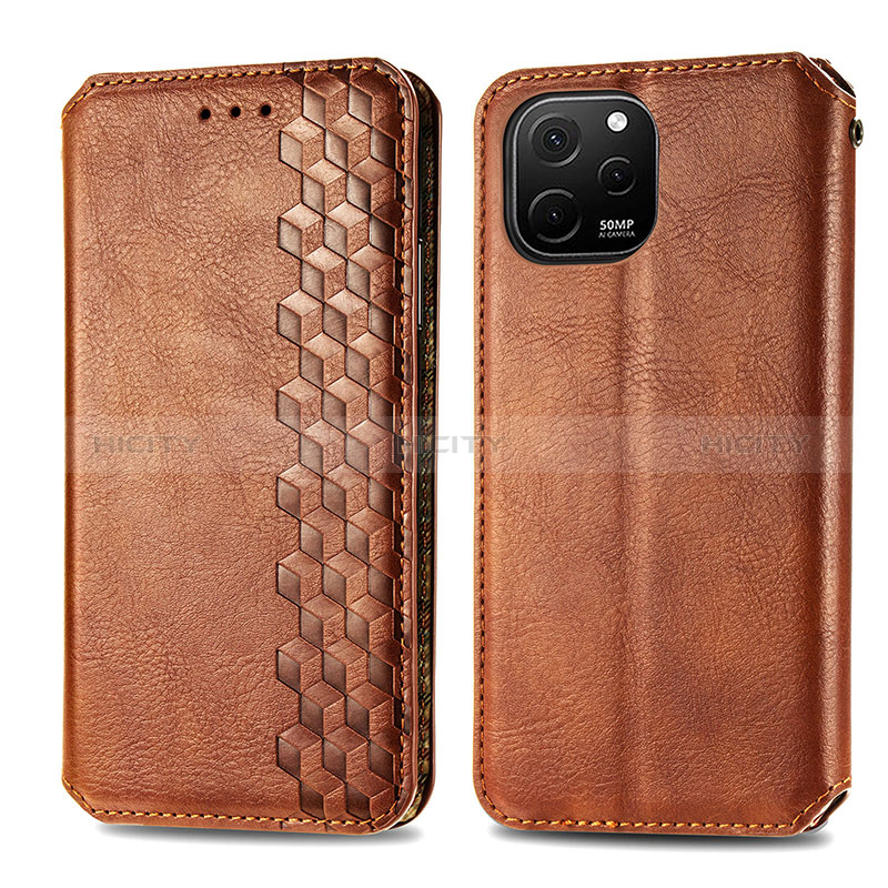 Custodia Portafoglio In Pelle Cover con Supporto S01D per Huawei Enjoy 50z