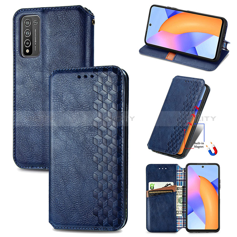 Custodia Portafoglio In Pelle Cover con Supporto S01D per Huawei Honor 10X Lite