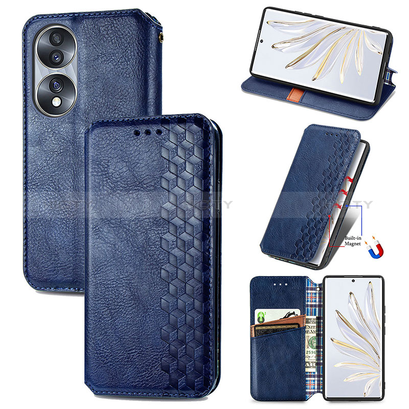 Custodia Portafoglio In Pelle Cover con Supporto S01D per Huawei Honor 70 5G