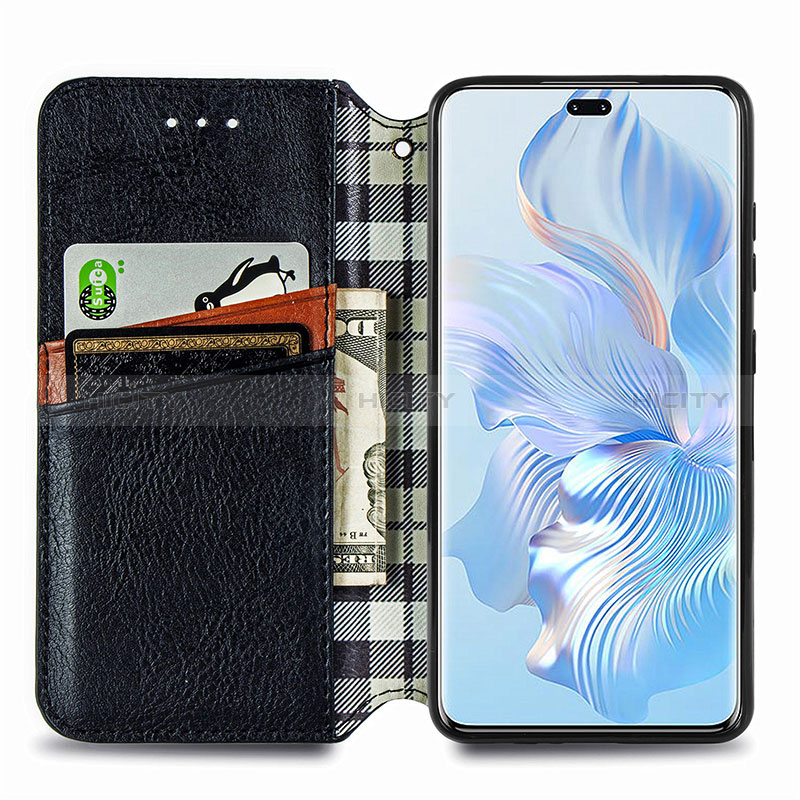 Custodia Portafoglio In Pelle Cover con Supporto S01D per Huawei Honor 80 Pro Flat 5G