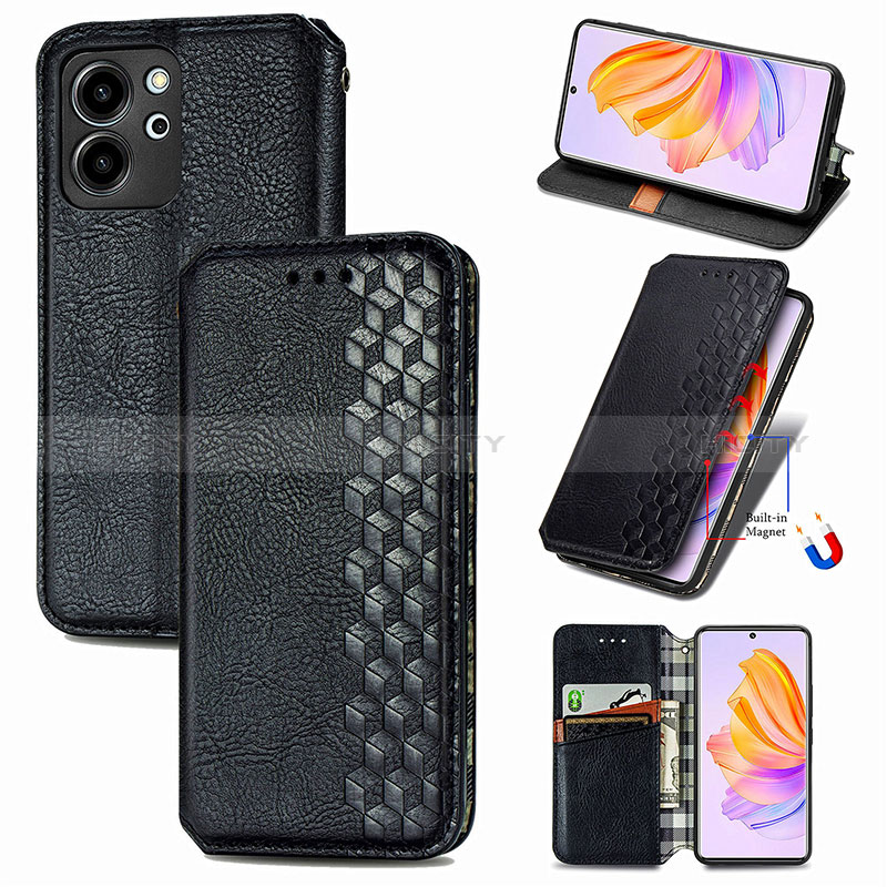 Custodia Portafoglio In Pelle Cover con Supporto S01D per Huawei Honor 80 SE 5G